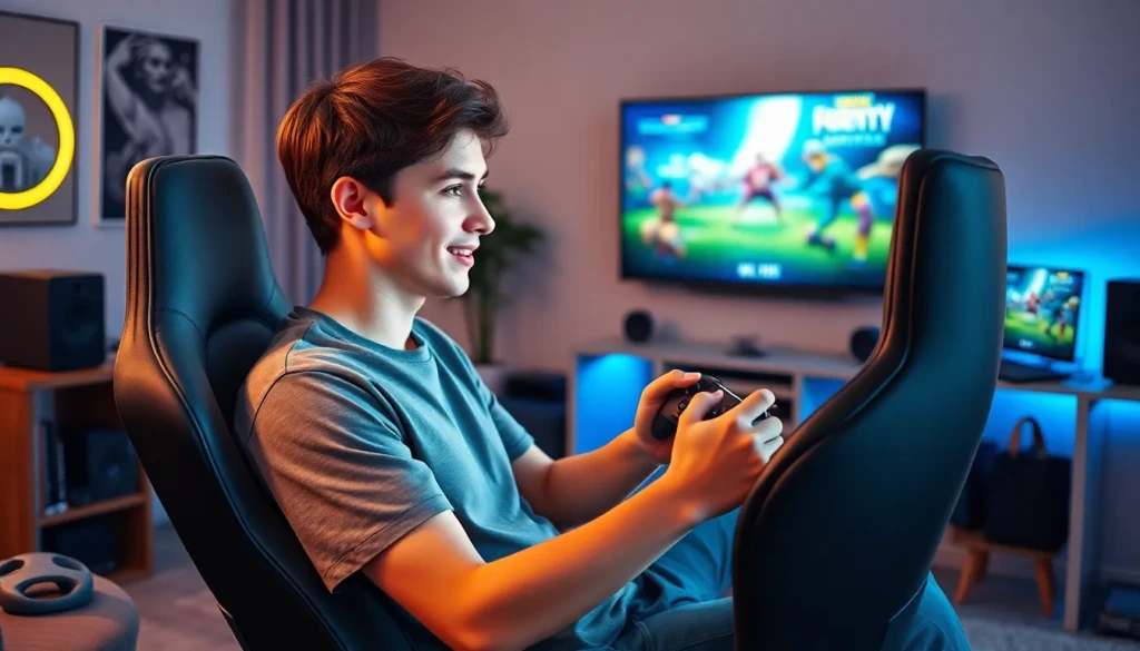 console gaming setup