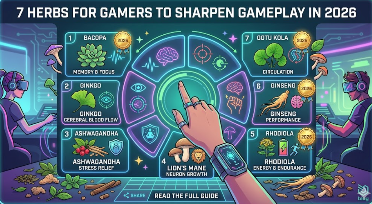 7 herbs for gamers to sharpen gameplay in 2026