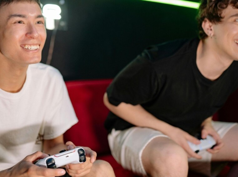 Two players during competitive gaming