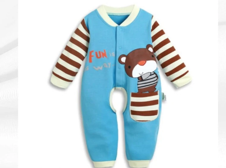 thesparkshop.in:product/bear-design-long-sleeve-baby-jumpsuit